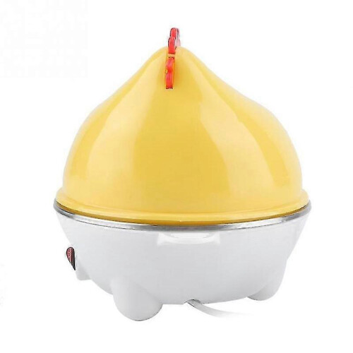 (As show, One size) Mini Electric Egg Cooker 6 Eggs Automatic Steamer Kitchen Tools yellow 2