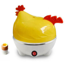 (As show, One size) Mini Electric Egg Cooker 6 Eggs Automatic Steamer Kitchen Tools yellow