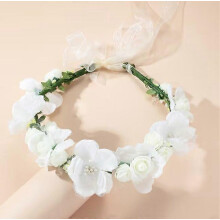 (As show, One size) Couronne de Fleurs, Coiffe de Guirlande Fleur de Simulation Serre-tte de Couronne, Filles Bandeau pour Chapeau Ornement Party Festival Beach Travle Ma