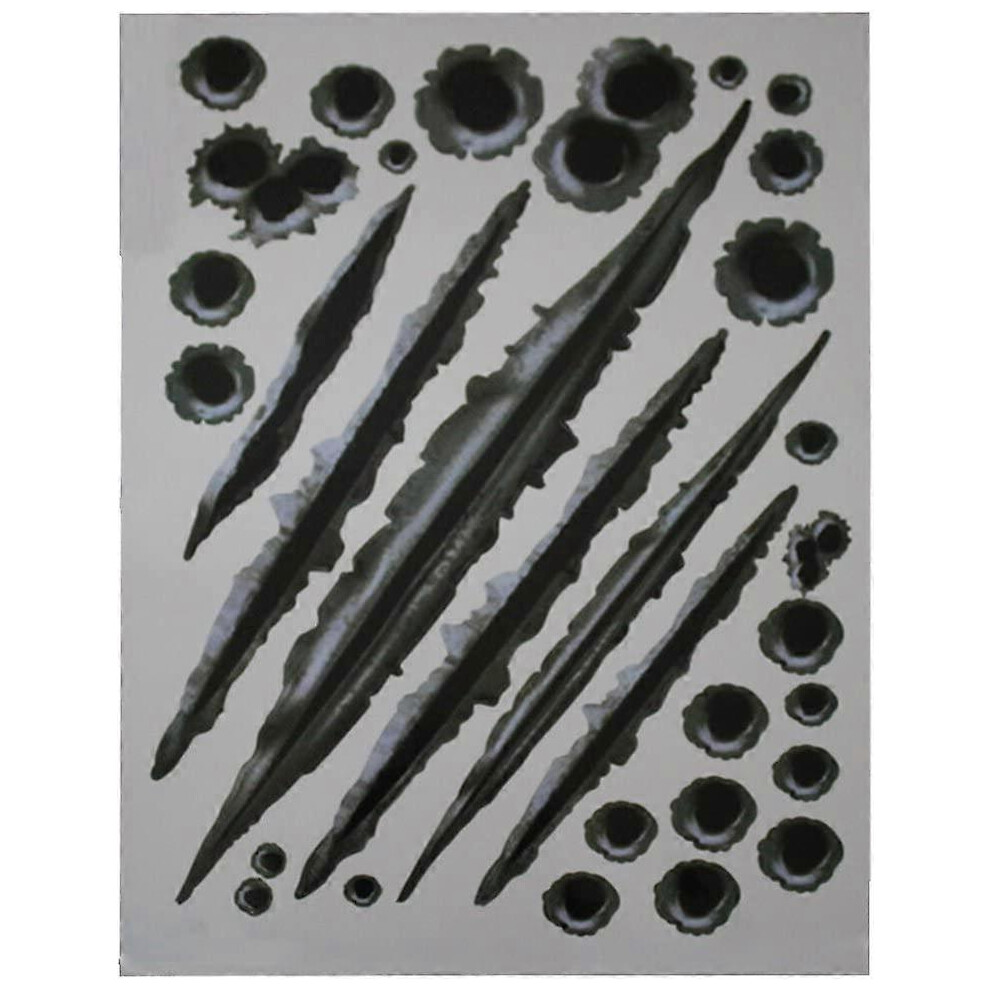 (As Show, One Size) Fake Scratch Car Bullet Hole Sticker, Waterproof Creative Car Decoration, Simulation Bullet Hole Car Sticker 4704245225681