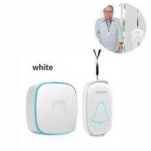 (As show, One size) Emergency Bell For The Elderly And Patients Bedside Wireless Doorbell Household Call For Help One Key Alarm And Hanging Rope white