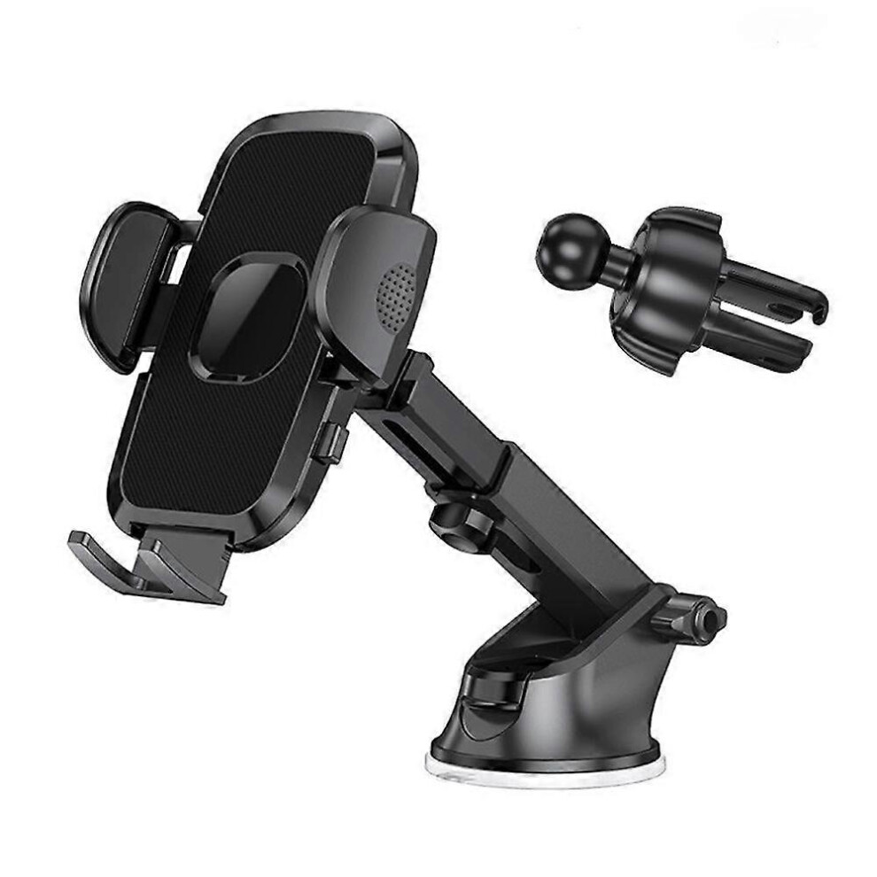 (As Show, One Size) Car Phone Holder 3 In 1 Car Phone Holder Suction Cup Car Phone Holder 360 Degree Rotation Universal For Dashboard Compatible With 4704245211332