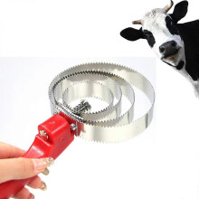 (As show, One size) Reversible Stainless Steel Curry Comb with Soft Touch Grip, Cow hair comb cattle horse sheep with hair comb scratching hair comb with anti-itch rake h