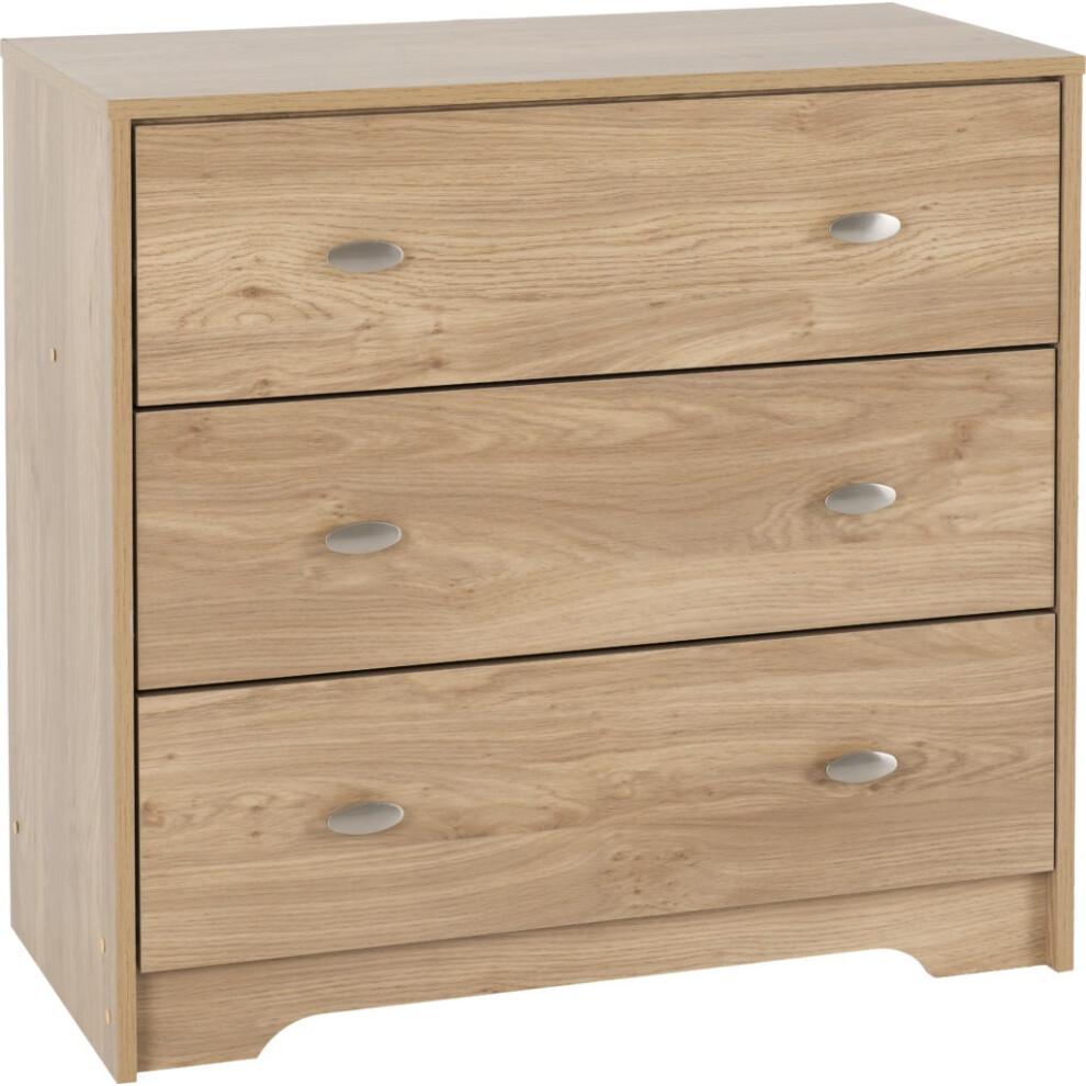 Carlton 3 Drawer Chest Medium Oak Effect