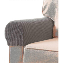 (Taupe) Stretch Armrest Covers Spandex Arm Covers For Chairs Couch Sofa Armchair Slipcovers For Recliner Sofa With Twist Pins 2pcs