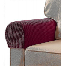 (Wine) Stretch Armrest Covers Spandex Arm Covers For Chairs Couch Sofa Armchair Slipcovers For Recliner Sofa With Twist Pins 2pcs
