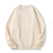 (M, apricot) Women s Comfortable Casual Round Neck Sweatshirt Autumn and Winter Style