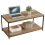 House of Home Rustic Coffee Table Grey with Metal Frame for Home Decor 100X50X 45cm 6