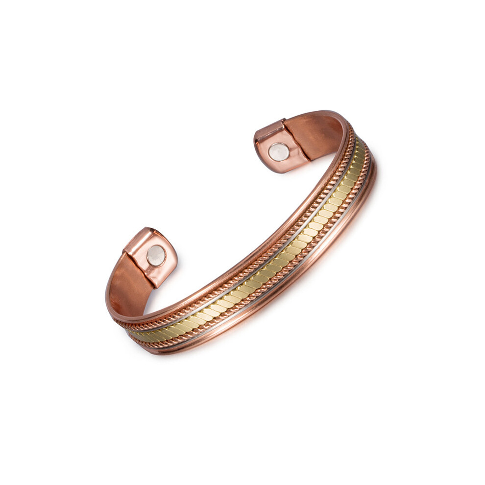 (copper-2) Braided Copper Magnetic Bracelet for Men and Women – Adjustable Energy Healing Bangle