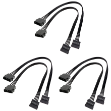 Molex IDE 4 Pin Male to 15 Pin Female SATA Power Converter,2 Pack