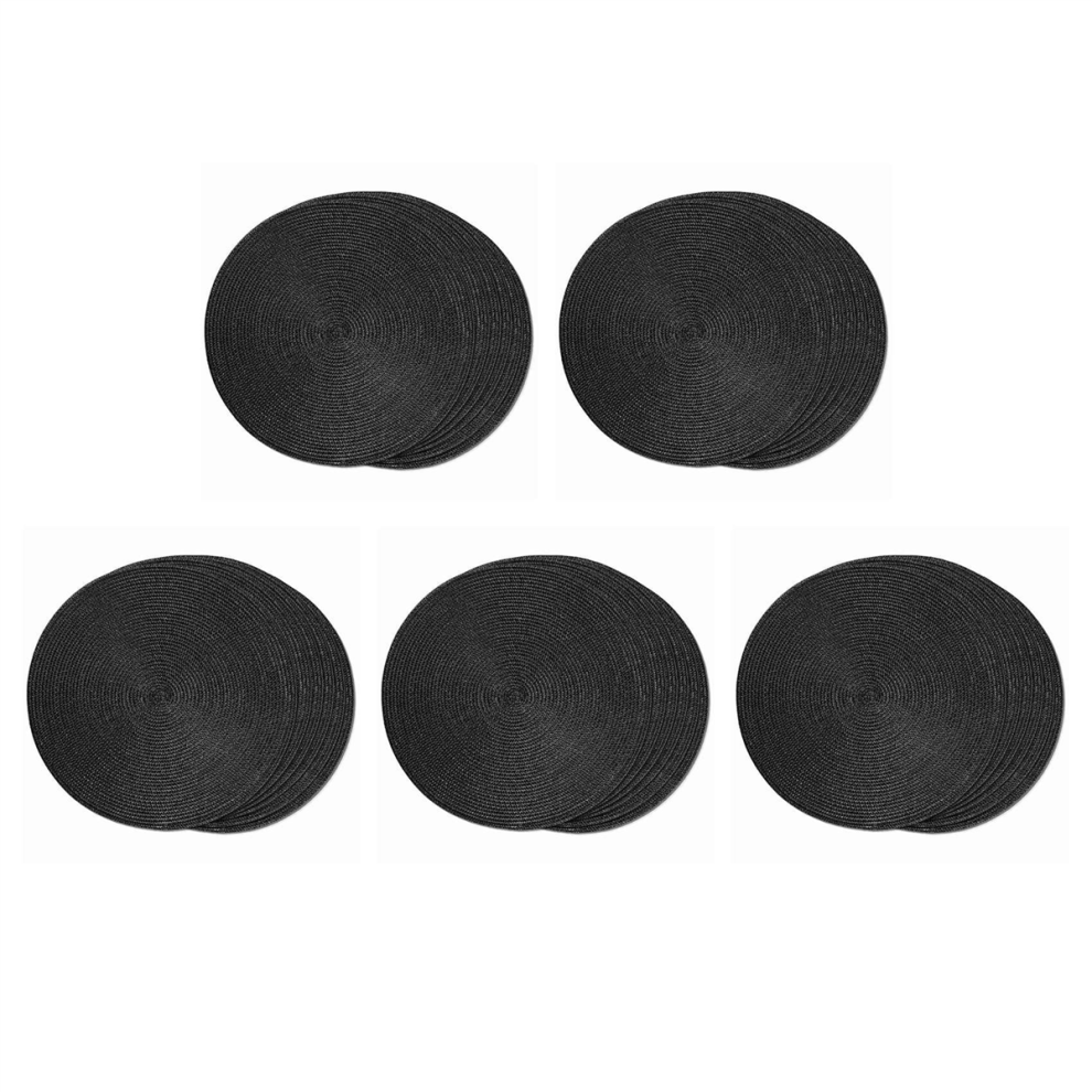 Lot de 6 sets de table ronds tressés pour tables à manger