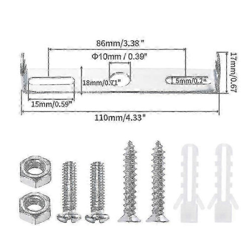 [4 Pcs] Ceiling Light Fixture Bracket 110mm Pendant Light Chandelier Accessories 1