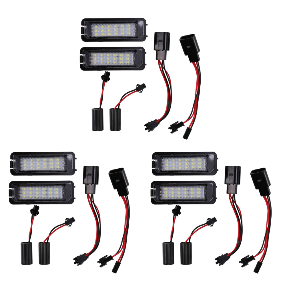 Lot de 2 lampes LED 12 V pour plaque d'immatriculation de Golf 4, 5, 6 et 7