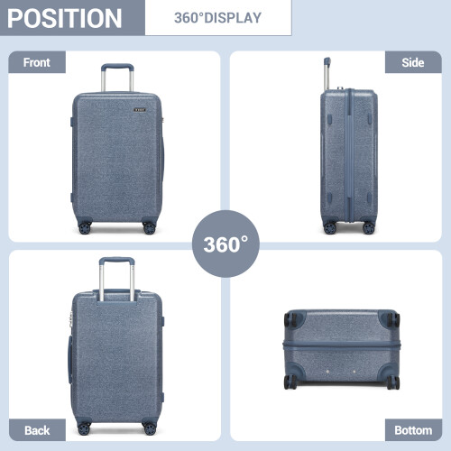 (24) 20+24+28 TSA Lock Suitcase Hard Shell ABS+PC Luggage Set 1