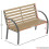 Home Discount 2 Seater Garden Bench Wood Slats Cast Iron 10
