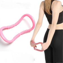 (As show, One size) 2Pcs Yoga Circle Equipment Pilates Ring Pilates Exercise Ring Fitness Circle Training Resistance Support Tool Calf Home Training Pink