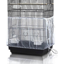 (As show, One size) Filet de cage oiseaux en nylon pour cage oiseaux - Blanc (cage oiseaux non incluse)