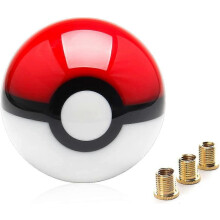 (As show, One size) Top10 Racing Pikachu Pokeball Poke Ball Manual Gear Shift Knob Universal JDM 4 5 6 Speed Round
