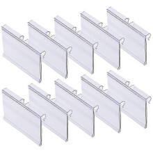 (As show, One size) 100pcs clear plastic label holder price tag holder plastic label 8cm x 4.2cm
