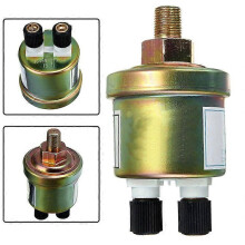 (As show, One size) (1 Pack)Oil Pressure Sensor, Universal 1/8 NPT Car Replacement Engine Oil Pressure Sensor for Aftermarket Gauge, automobile oil pressure probe double-