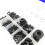 (As show, One size) 500 black plastic washers mechanical washer assortment 3