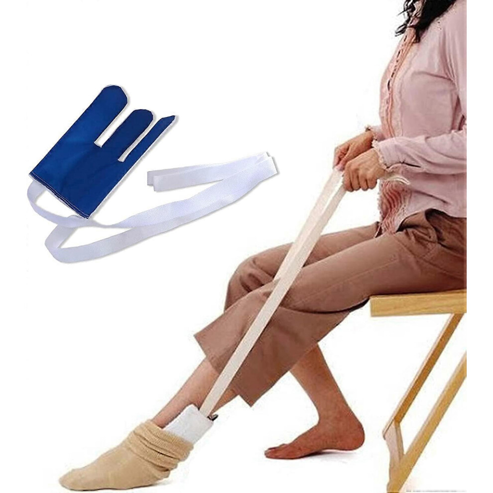 (As show, One size) 2pcs Sock Aid, Sock Aid and Compression Socks have no more elastic socks to help the elderly and disabled to dress