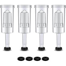(As show, One size) Fermentation Stopper Fermentation Airlock Fermentation Airlock with 8 Silicone Rings for Fermentation Airlock (Transparent)