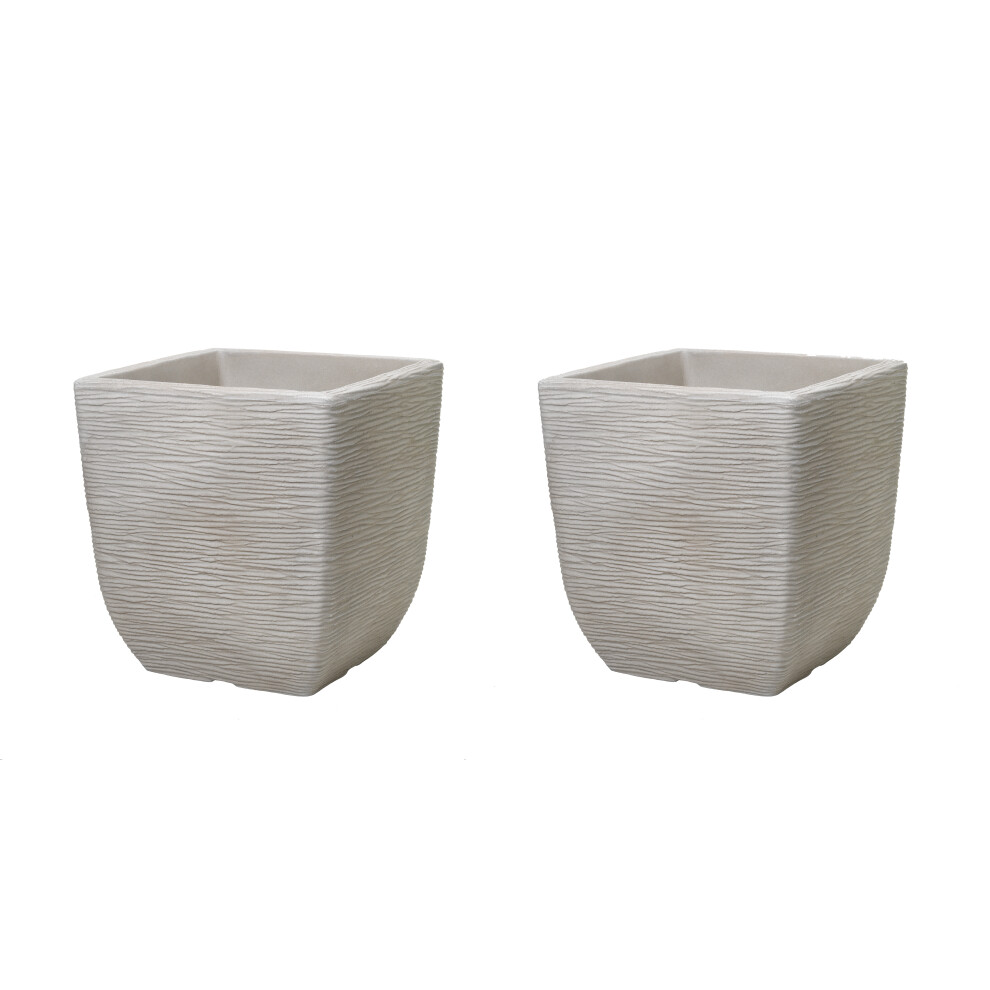 Stewarts Cotswold Outdoor Garden Square Planter 32cm, Pack of 2