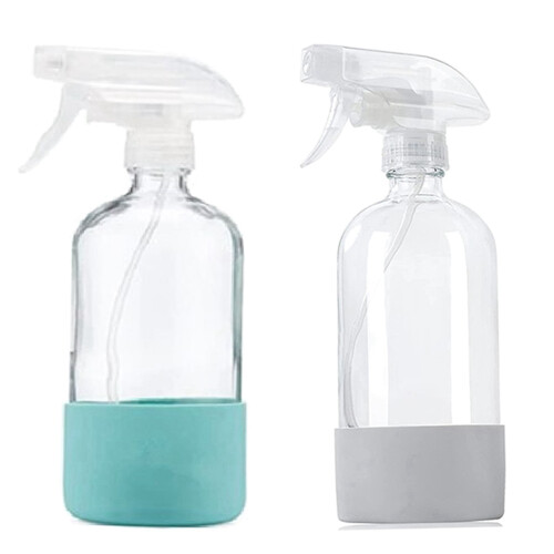 Glass Bottles with Silicone Sleeve, for Cleaning Solutions 1