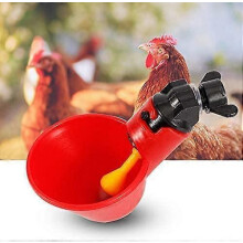 (As show, One size) 5 Pcs Waterer Chicken Drinker Hens Chick Drinker Automatic Cups Chicken Stainless Steel Water Horizontal Side Nipples Chicken Poultry Rabbit Drinker (