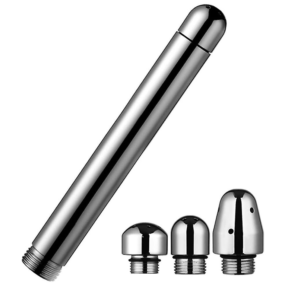 (As show, One size) Confidently Enema Douche Angle Wand With 3 Heads For Anal Cleansing Colonic Douche System