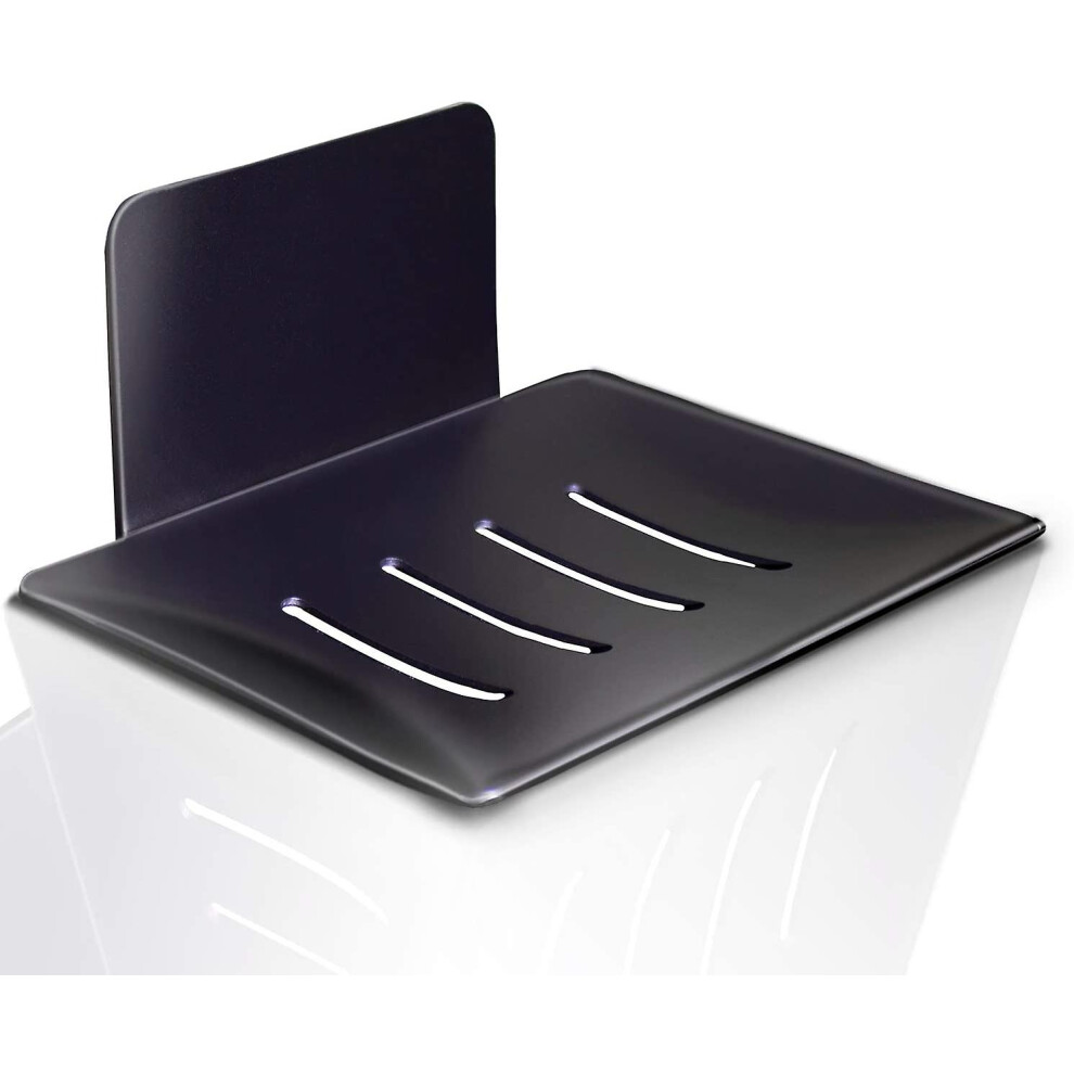 (As show, One size) Wall Mounted Soap Dish, Stainless Steel Self Adhesive Shower Soap Dish, Bathroom Kitchen Soap Box, Used To Store Soap Sponge Brush-image-OPC-PHPCSCP-NEW