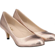 (36, copper) LOSLANDIFEN Ladies Shoes Women Pumps New Solid Tip High Heels  Woman   Zapatos Mujer Office Medium Heel shoe