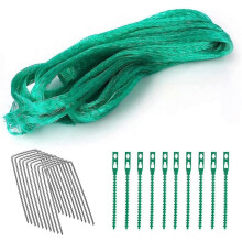 (As show, One size) Anti-Bird Netting, 4x10m Green Garden Netting, Plant Netting Protection Net, Protect Plants, Fruits, Flowers and VegetablesFree ground nails*10 and ca