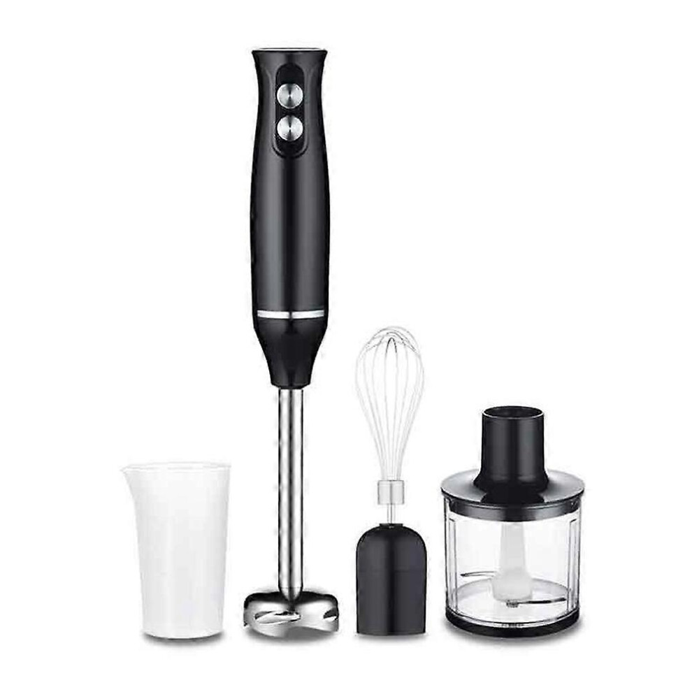 (As show, One size) Hand Blender 4-in-1 Multifunction Hand Blender with 500ML Chopper and Mixing Beaker, Stainless Steel Whisk, for Baby Food, BPA Fre