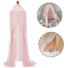 (As show, One size) Kids Mosquito Net Hanging Play House Tent Baby Bed Crib Canopy Tulle Curtains For Bedroom Tent For Children Room Light Pink
