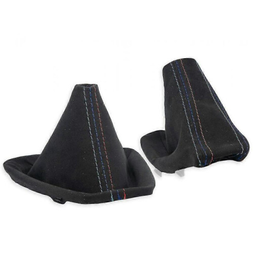FOR BMW E90 E91 E92 E93 GEAR SHIFT BOOT + HANDBRAKE GAITER ALCANTARA s.MPOWER Yalo