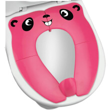 (As show, One size) Baby Toilet Reducer - Travel Foldable Toilet Seat Portable Potty Seat For Infant Children (pink)
