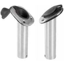 (As show, One size) 2 Pack Marine Grade Stainless Steel 316 Fishing Rod Holders - 30 Degree Flush Mount - Boat Gasket