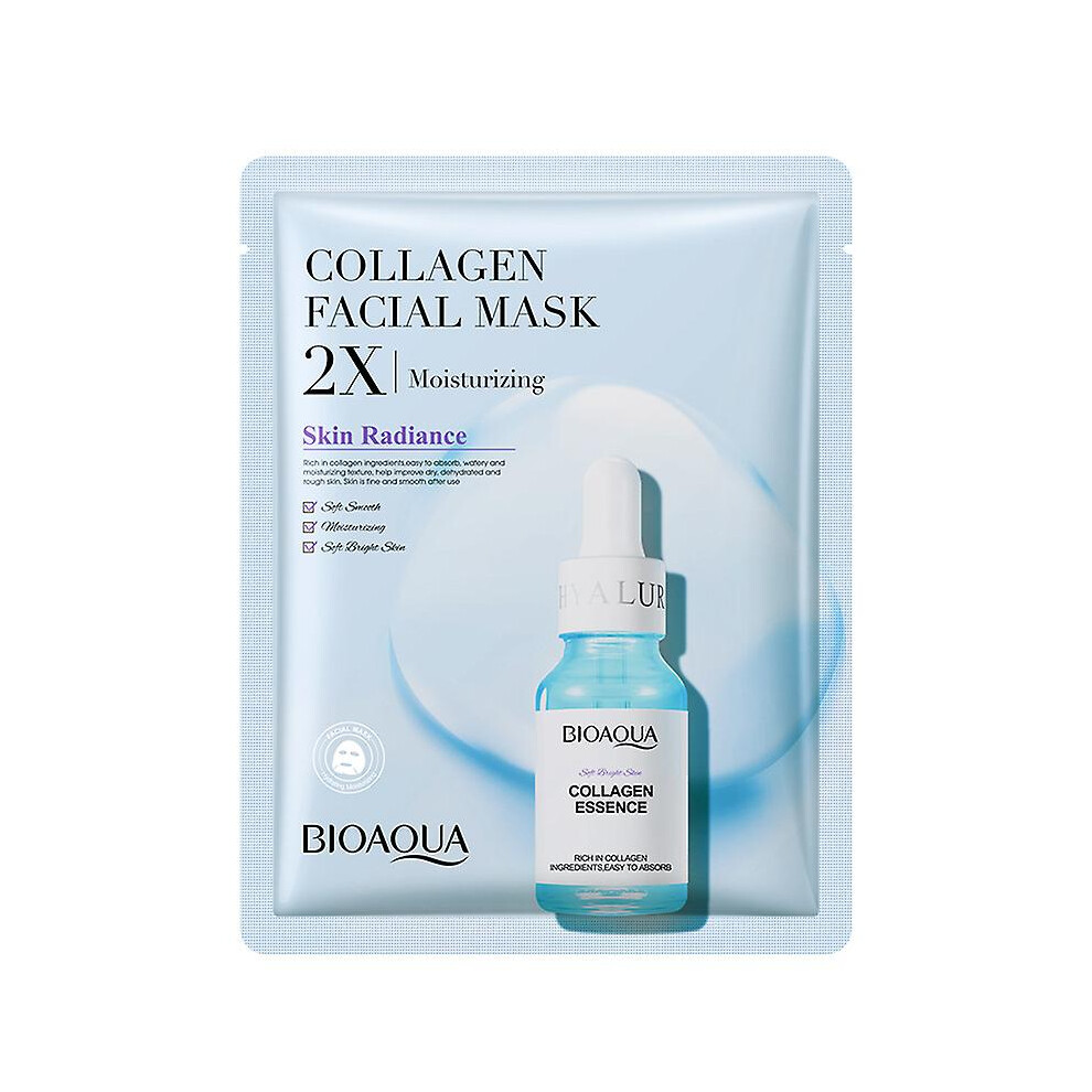 (As show, One size) Collagen Facial Mask Moisturizing Refreshing Moisturizing Facial Mask (20 Pieces)