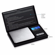 (As show, One size) Precision Scale, 200g / 0.1g, Mini Jewelry Scale With Tare Function Included, 0.01g Readability, Stainless Steel (black)