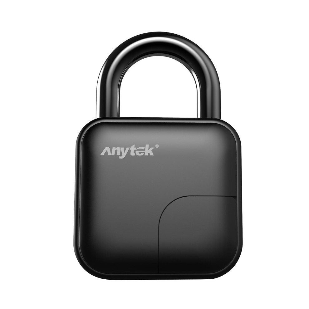 (As Show, One Size) Fingerprint Lock, Smart Keyless Fingerprint Lock Ip65 Waterproof Anti-Theft Security Padlock For Bicycle Garage Door Bicycle Door 4704245247003
