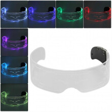 Luminous Glasses 7 Colors 2 Modes LED Futuristic Glasses for Cosplay Halloween Bar Club Party Concert Live