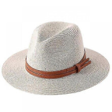 (59cm, Beige01) 56-58-59-60CM New Natural Panama Soft Shaped Straw Hat Summer Women/Men Wide Brim Beach Sun Cap UV Protection Fedora Hat