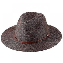(56-58cm, Brown02) 56-58-59-60CM New Natural Panama Soft Shaped Straw Hat Summer Women/Men Wide Brim Beach Sun Cap UV Protection Fedora Hat