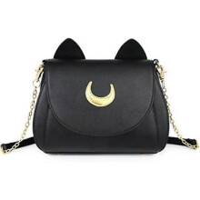 (Black) Women's Handbag Shoulder Bag PU Leather Kawaii Cute Cat Shape Satchel Casual Bags