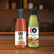 Chings Red Chilli - 200g & Green Chilli Sauce - 190g | Spicy & Tangy Indo-Chinese Combo | Perfect for Cooking & Dipping