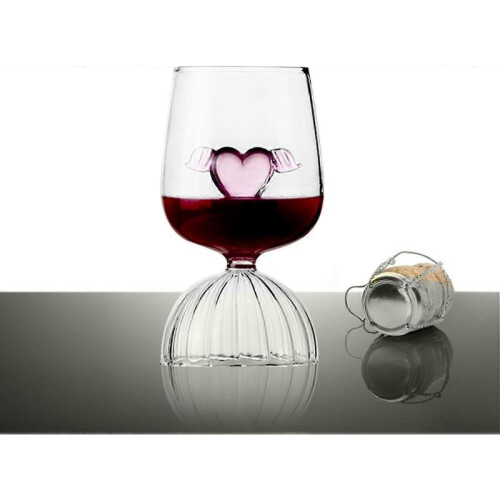 2-Pack Heart Goblets - 12oz Clear Cocktail Glasses for Events 2