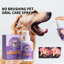 Spros de nettoyage de dent Yegbong pour chiens et chats, nettoyage de la bouche pour animaux de compagnie, pulvérisation de nettoyage déodorant