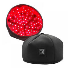 (noir)Casquette de thérapie par lumière infrarouge rouge, casque de traitement contre la perte de cheveux et la repousse